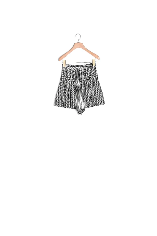 Short jupe à motif pied de poule