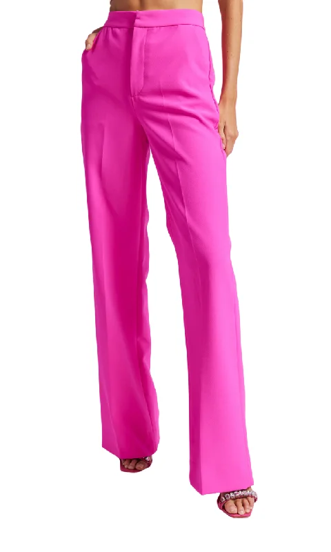 Ashton Crepe Pants - Magenta