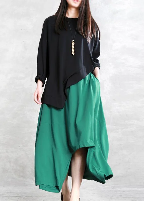 Classy green Fashion Ideas elastic waist asymmetric pants