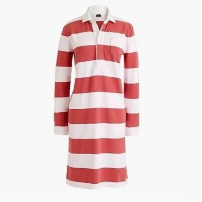 J. Crew Rugby Style T-Shirt Dress, Red & Pink Stripes