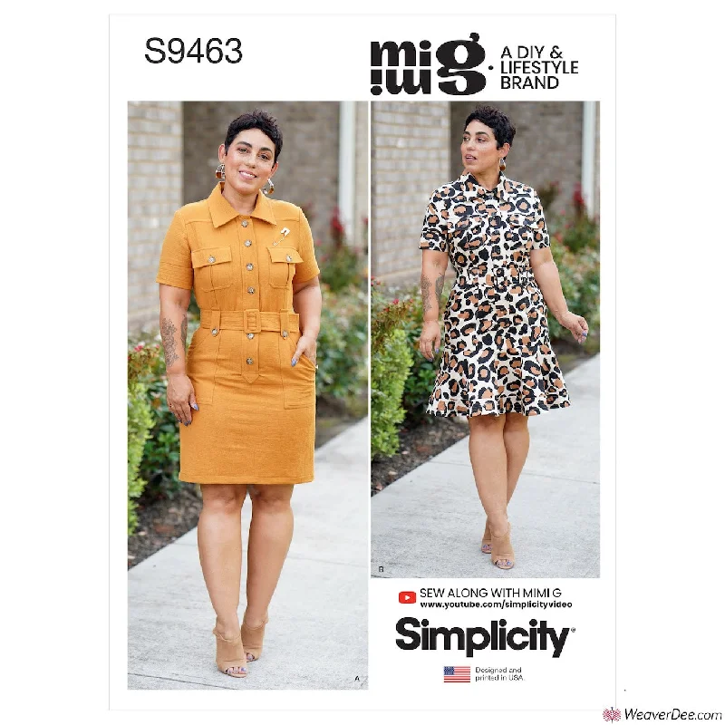 Simplicity Pattern S9463 Misses' Shirt Dress with Belt